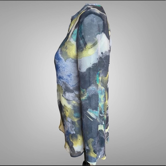 Women's Long Sleeve Multi Color Tunic Blouse with front Zipper Size XS - Picture 3 of 8